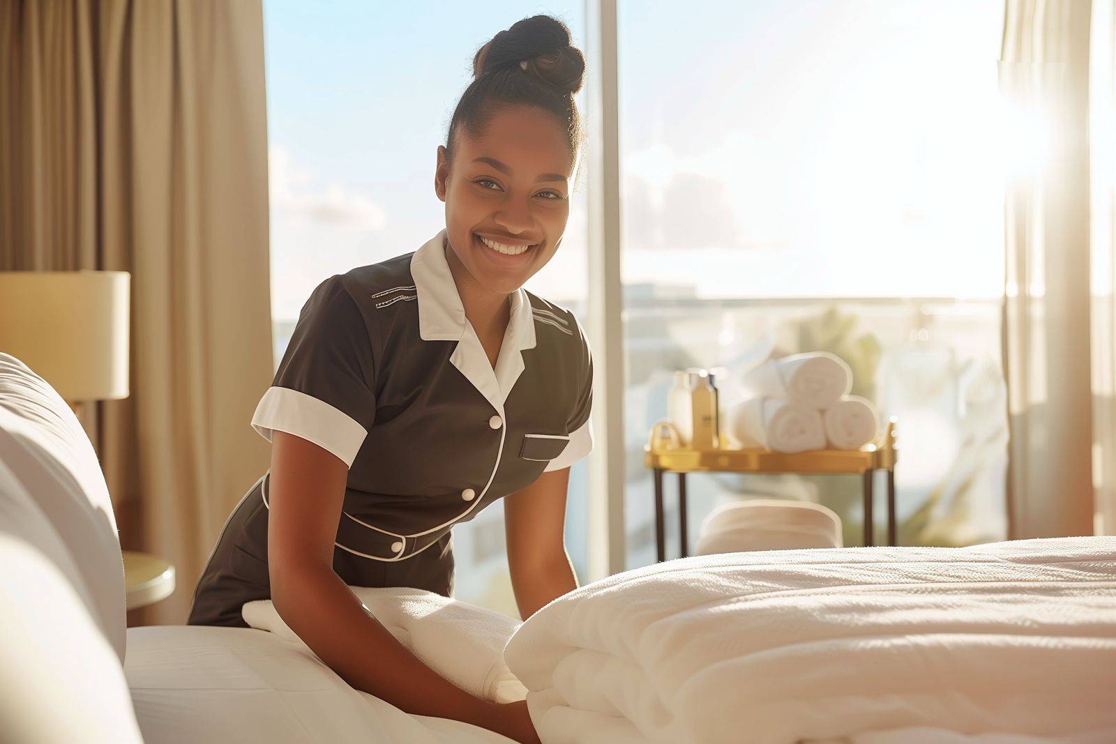 Hospitality professional at work